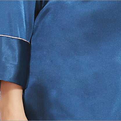ชุดนอนผ้าไหมเซ็กซี่ Nightgown Summer Silk Shirt, M, L, XL
