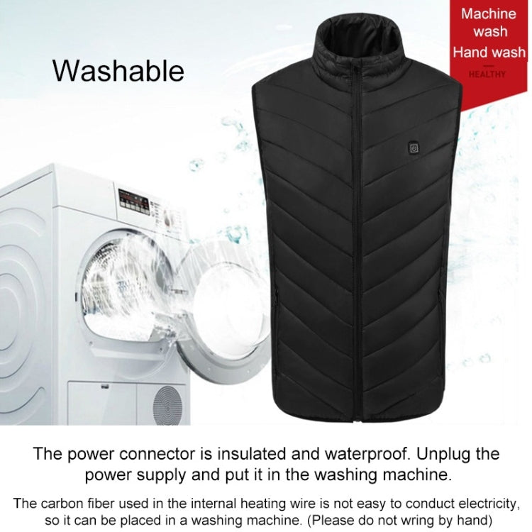 USB Security Smart อุณหภูมิคงที่ Fever Men Stand Collar Cotton Vest, S, M, L, XL, XXL, XXXL, XXXXL
