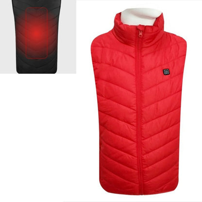 USB Security Smart อุณหภูมิคงที่ Fever Men Stand Collar Cotton Vest, S, M, L, XL, XXL, XXXL, XXXXL