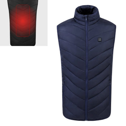 USB Security Smart อุณหภูมิคงที่ Fever Men Stand Collar Cotton Vest, S, M, L, XL, XXL, XXXL, XXXXL