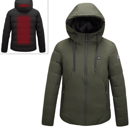 ผู้ชายและผู้หญิงอัจฉริยะอุณหภูมิคงที่ USB เครื่องทำความร้อนมีฮู้ดผ้าฝ้ายเสื้อผ้าแจ็คเก็ตอุ่น, M, L, XL, XXL, XXXL, 4XL, 5XL, 6XL, 7XL