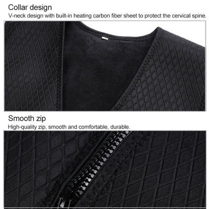 Plus Velvet Inside Men and Women Intelligent Charging Heating Vest Warm Clothes(Color:Black Size:XXXL), M, L, XL, XXL, XXXL