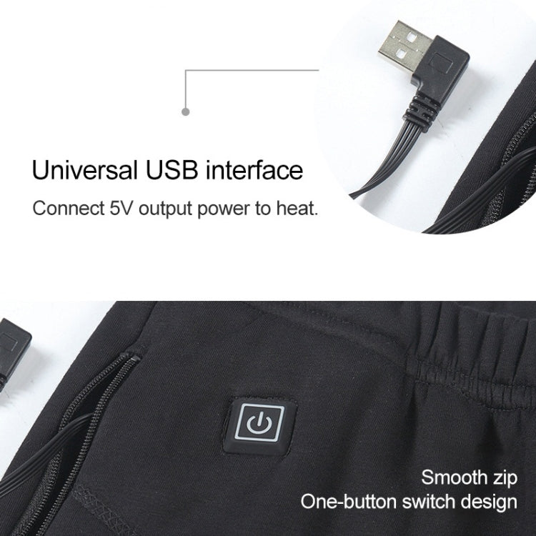 USB Secure Smart Thermostat Hair Hot Pants สำหรับผู้หญิง (สี:ดำ Size:S), M, L, XL, XXL, XXXL, 4XL