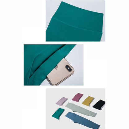 กางเกงโยคะรัดรูปเอวสูง One Piece (สี:Petrol Blue Size:L), S, L
