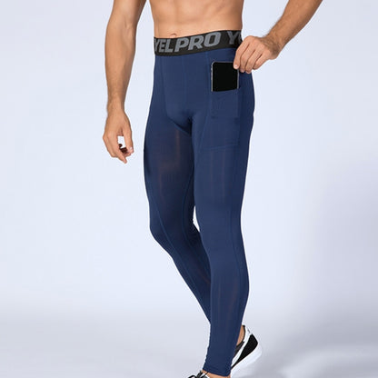 กางเกงรัดรูปยืดซับเหงื่อพร้อมกระเป๋าใส่วิ่ง (สี:แดง Size:S), S, M, L, XL, XXL