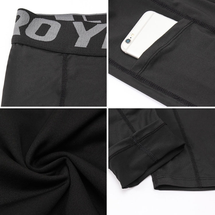 กางเกงรัดรูปยืดซับเหงื่อพร้อมกระเป๋าใส่วิ่ง (สี:แดง Size:S), S, M, L, XL, XXL