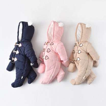 Onesies ทารกที่ควิลท์และกำมะหยี่อบอุ่น, 59, 66, 73, 80, 90