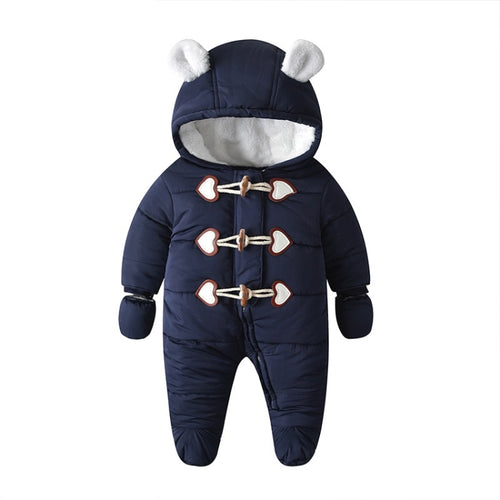 Onesies ทารกที่ควิลท์และกำมะหยี่อบอุ่น, 59, 66, 73, 80, 90