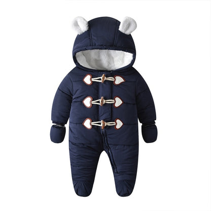 Onesies ทารกที่ควิลท์และกำมะหยี่อบอุ่น, 59, 66, 73, 80, 90