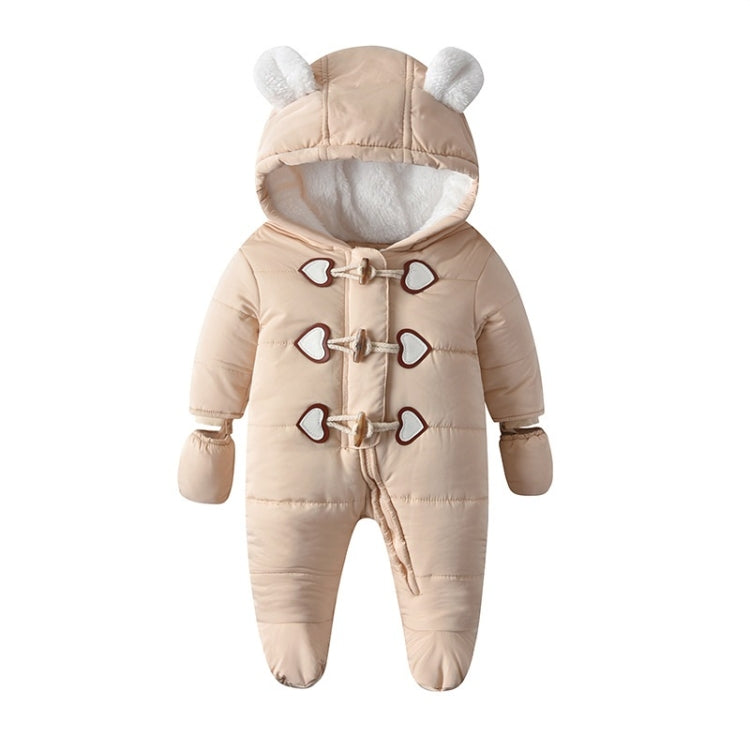 Onesies ทารกที่ควิลท์และกำมะหยี่อบอุ่น, 59, 66, 73, 80, 90