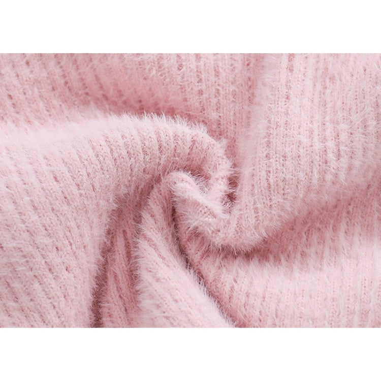 รูปแบบตัวอักษรเลียนแบบ Mink กำมะหยี่เด็กเสื้อคอเต่าถัก, 100cm, 110cm, 120cm, 130cm, 140cm, 150cm