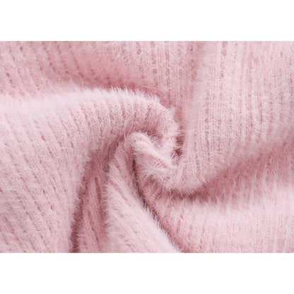 รูปแบบตัวอักษรเลียนแบบ Mink กำมะหยี่เด็กเสื้อคอเต่าถัก, 100cm, 110cm, 120cm, 130cm, 140cm, 150cm
