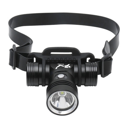 YWXLight 60m การถ่ายภาพใต้น้ำวิดีโอเติมไฟหน้าไฟฉายดำน้ำพร้อมฟังก์ชั่นแสดงแบตเตอรี่ (ไฟหน้า + แบตเตอรี่ + ที่ชาร์จ)
