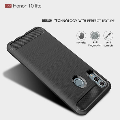 เคสกันกระแทกเนื้อคาร์บอนไฟเบอร์ TPU สำหรับ Huawei Honor 10 Lite / P Smart 2019, For Huawei Honor 10 Lite / P Smart 2019, Huawei Honor 10 Lite / P Smart 2019