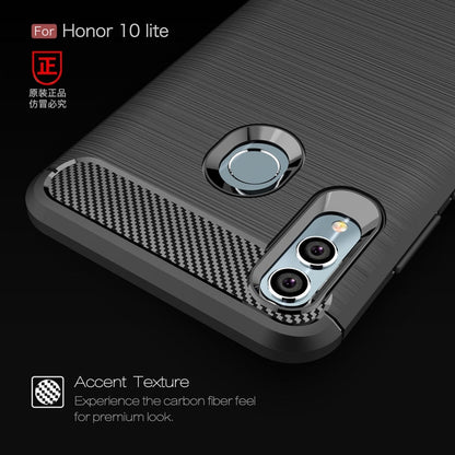 เคสกันกระแทกเนื้อคาร์บอนไฟเบอร์ TPU สำหรับ Huawei Honor 10 Lite / P Smart 2019, For Huawei Honor 10 Lite / P Smart 2019, Huawei Honor 10 Lite / P Smart 2019