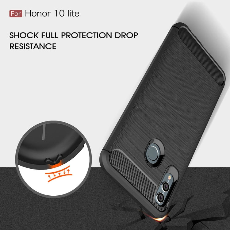 เคสกันกระแทกเนื้อคาร์บอนไฟเบอร์ TPU สำหรับ Huawei Honor 10 Lite / P Smart 2019, For Huawei Honor 10 Lite / P Smart 2019, Huawei Honor 10 Lite / P Smart 2019