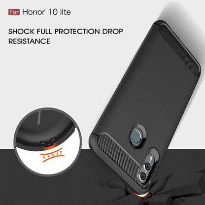 เคสกันกระแทกเนื้อคาร์บอนไฟเบอร์ TPU สำหรับ Huawei Honor 10 Lite / P Smart 2019, For Huawei Honor 10 Lite / P Smart 2019, Huawei Honor 10 Lite / P Smart 2019