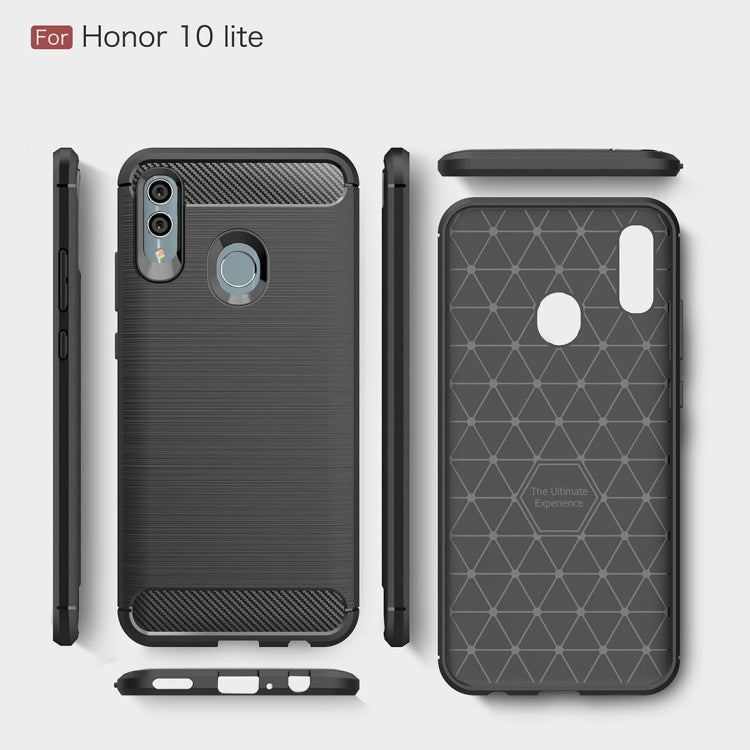 เคสกันกระแทกเนื้อคาร์บอนไฟเบอร์ TPU สำหรับ Huawei Honor 10 Lite / P Smart 2019, For Huawei Honor 10 Lite / P Smart 2019, Huawei Honor 10 Lite / P Smart 2019