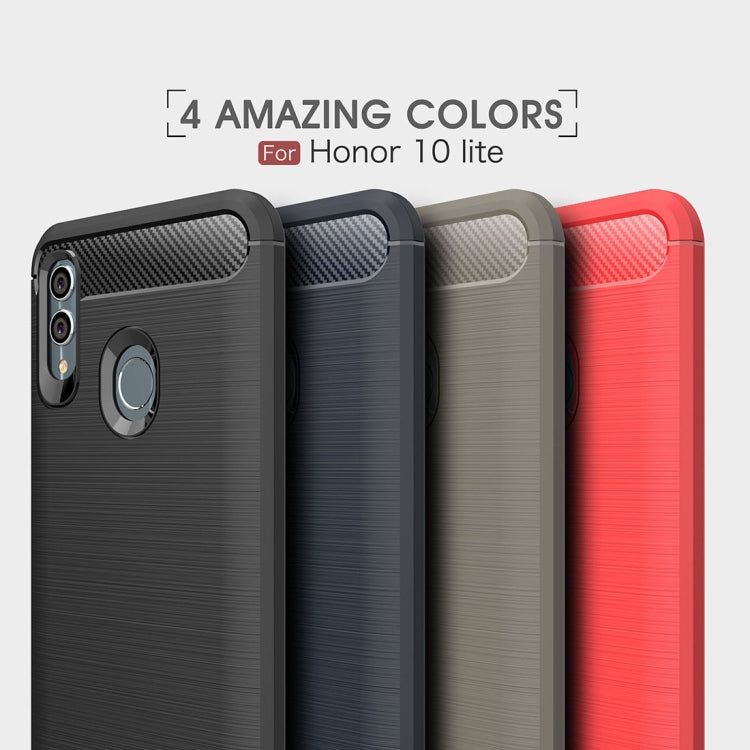 เคสกันกระแทกเนื้อคาร์บอนไฟเบอร์ TPU สำหรับ Huawei Honor 10 Lite / P Smart 2019, For Huawei Honor 10 Lite / P Smart 2019, Huawei Honor 10 Lite / P Smart 2019