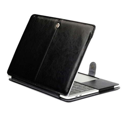 เคส PU หนังพลิกแนวนอนเนื้อม้าบ้าสำหรับ MacBook Pro 13.3 นิ้ว A1989 (2018), MacBook Pro 13.3 inch A1989 (2018)