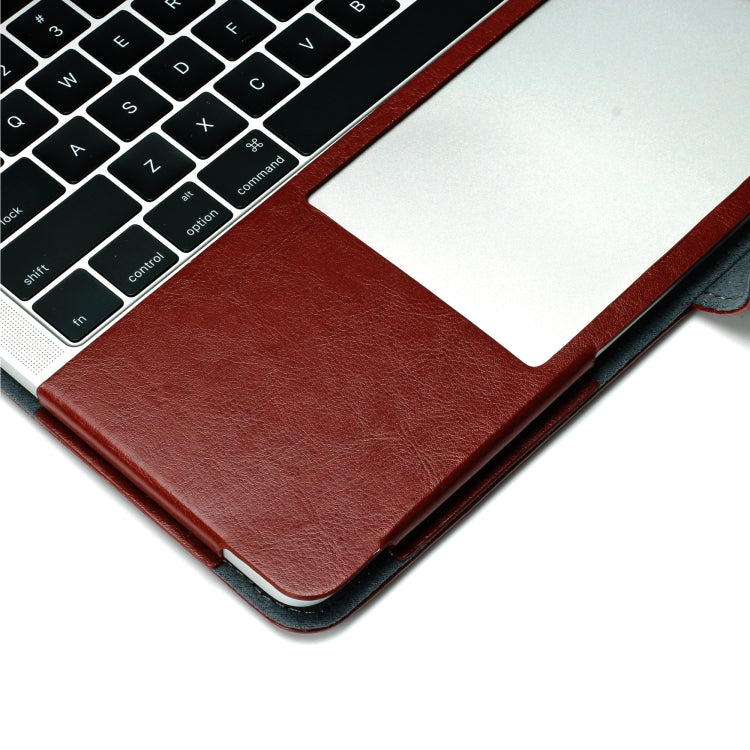 เคส PU หนังพลิกแนวนอนเนื้อม้าบ้าสำหรับ MacBook Pro 13.3 นิ้ว A1989 (2018), MacBook Pro 13.3 inch A1989 (2018)