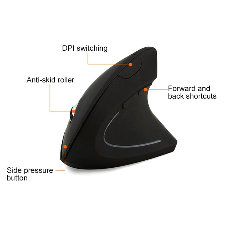 รุ่นแบตเตอรี่ เมาส์ไร้สาย แนวตั้ง 2.4GHz เมาส์ออปติคัล, Battery Version (Black), Battery Version (White)