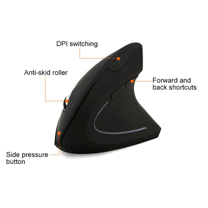 รุ่นแบตเตอรี่ เมาส์ไร้สาย แนวตั้ง 2.4GHz เมาส์ออปติคัล, Battery Version (Black), Battery Version (White)