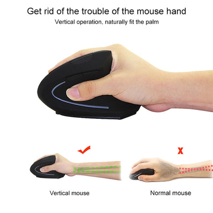 รุ่นแบตเตอรี่ เมาส์ไร้สาย แนวตั้ง 2.4GHz เมาส์ออปติคัล, Battery Version (Black), Battery Version (White)
