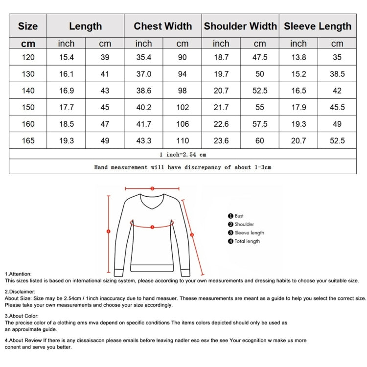 ฤดูใบไม้ผลิฤดูใบไม้ร่วงเด็กแฟชั่นเสื้อกันหนาว Hoodies, 120cm, 130cm, 150cm, 160cm, 165cm, 140cm
