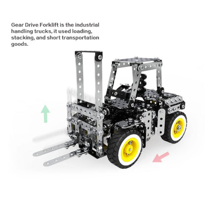 589PCS เกียร์สแตนเลสด้วยตนเองดำเนินการรถยก DIY ASSEMBLY Building Block ของเล่นเพื่อการศึกษาชุดสำหรับ MoFun SW-030