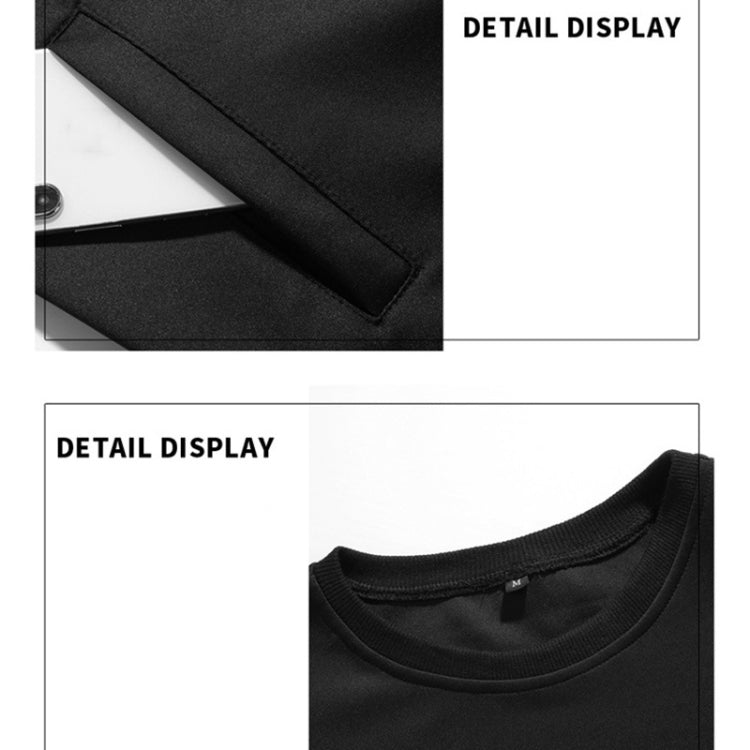 3 in 1 ฤดูใบไม้ร่วงกำมะหยี่บางคอกลม Bottoming เสื้อ + เสื้อคาร์ดิแกนคอตั้ง + กางเกงชุดกีฬาลำลองสำหรับผู้ชาย, M, L, Xl, Xxl, XXXL