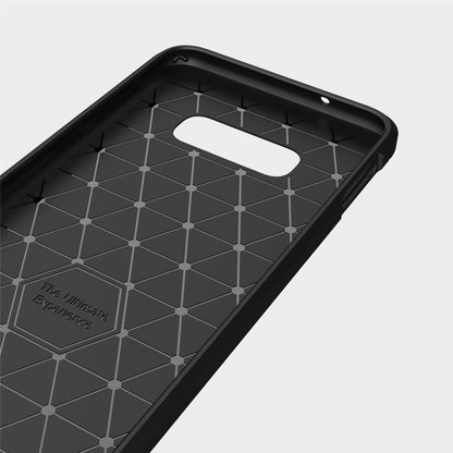 เคส TPU คาร์บอนไฟเบอร์พื้นผิวแปรงสำหรับ Galaxy S10e, For Galaxy S10e （Black）, For Galaxy S10e, For Samsung Galaxy S10e, Galaxy S10e (Brushed Texture)