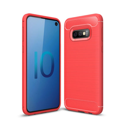 เคส TPU คาร์บอนไฟเบอร์พื้นผิวแปรงสำหรับ Galaxy S10e, For Galaxy S10e （Black）, For Galaxy S10e, For Samsung Galaxy S10e, Galaxy S10e (Brushed Texture)