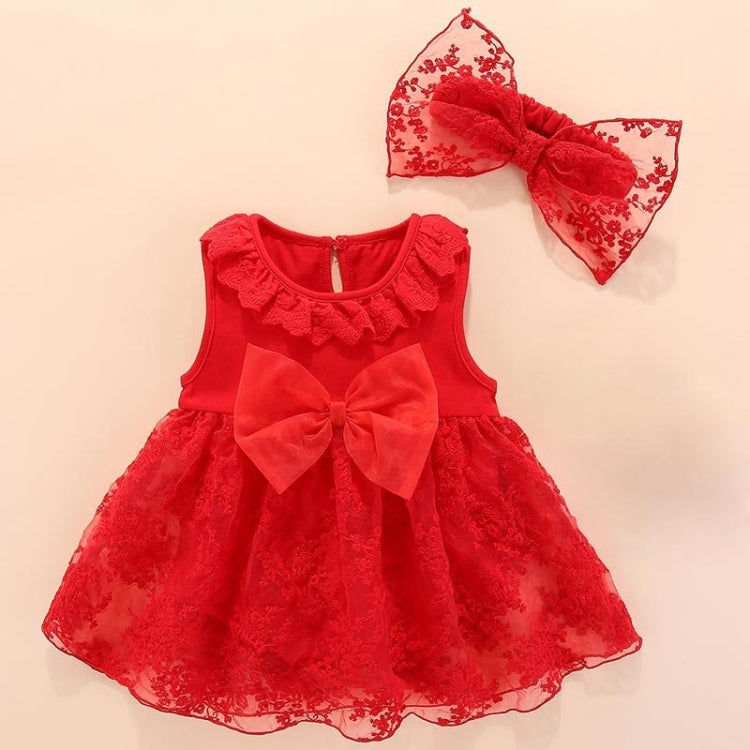 ชุดเดรสเด็กผู้หญิงติดโบว์ (สี:ขาว Size:66-73), 50, 60, 70, 80