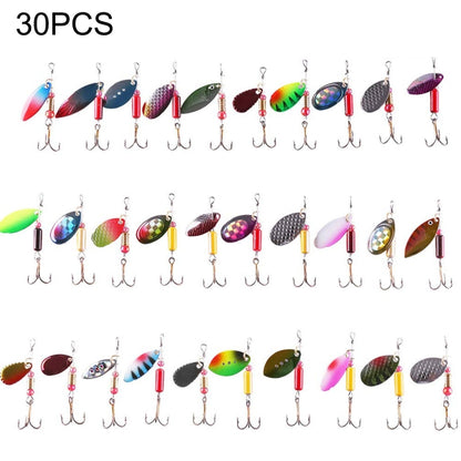 HENGJIA SPB30 30 PCS ชุดเลื่อมโลหะเลื่อมเหยื่อปลอมเหยื่อตกปลากะพงสด, ความยาว: 2.5 ถึง 4 ซม., ถุง, Bagged