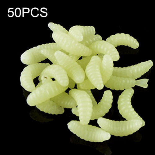 HENGJIA SO106 50 PCS 20mm การจำลองขนมปังเหยื่อหนอน Crescent เหยื่ออ่อน Horseback ปลาหนอนเหยื่ออุปกรณ์ตกปลา