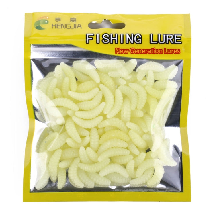 HENGJIA SO106 50 PCS 20mm การจำลองขนมปังเหยื่อหนอน Crescent เหยื่ออ่อน Horseback ปลาหนอนเหยื่ออุปกรณ์ตกปลา