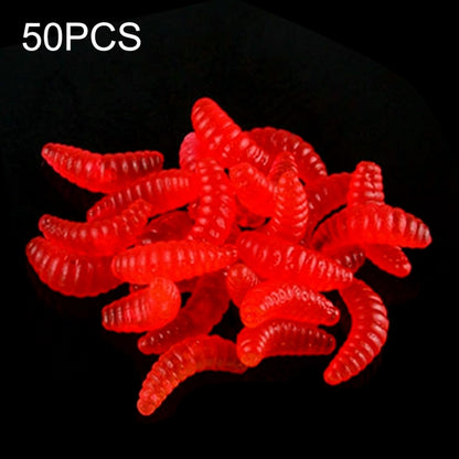 HENGJIA SO106 50 PCS 20mm การจำลองขนมปังเหยื่อหนอน Crescent เหยื่ออ่อน Horseback ปลาหนอนเหยื่ออุปกรณ์ตกปลา