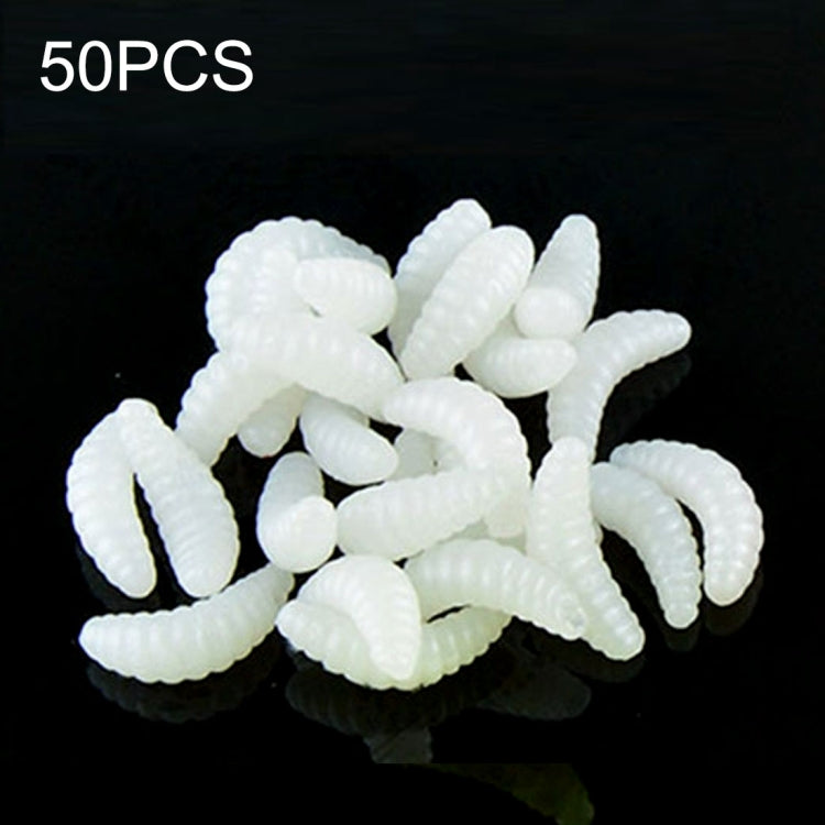 HENGJIA SO106 50 PCS 20mm การจำลองขนมปังเหยื่อหนอน Crescent เหยื่ออ่อน Horseback ปลาหนอนเหยื่ออุปกรณ์ตกปลา