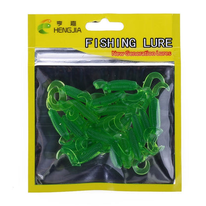 HENGJIA SO105 20 PCS 3.5cm/0.9g เหยื่อหางคู่เหยื่ออ่อนสำหรับตกปลาทะเล