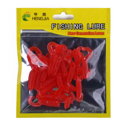 HENGJIA SO105 20 PCS 3.5cm/0.9g เหยื่อหางคู่เหยื่ออ่อนสำหรับตกปลาทะเล