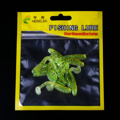 HENGJIA SO041 5cm/0.6g 10 PCS Fishing Wobbler Soft Jigging Fishing Lure Worm Swimbaits เหยื่อซิลิโคน
