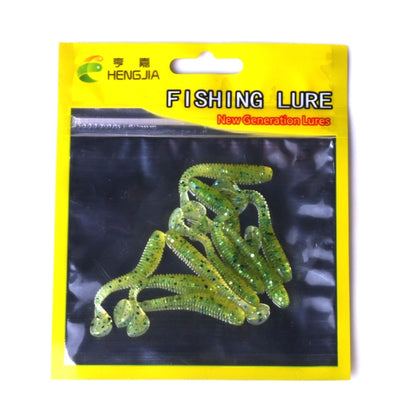 HENGJIA SO041 5cm/0.6g 10 PCS Fishing Wobbler Soft Jigging Fishing Lure Worm Swimbaits เหยื่อซิลิโคน