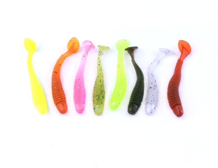 HENGJIA SO041 5cm/0.6g 10 PCS Fishing Wobbler Soft Jigging Fishing Lure Worm Swimbaits เหยื่อซิลิโคน