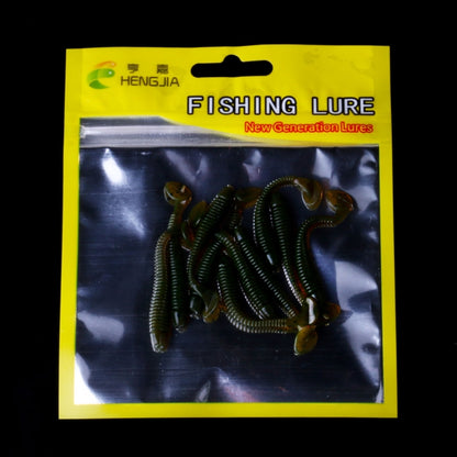 HENGJIA SO041 5cm/0.6g 10 PCS Fishing Wobbler Soft Jigging Fishing Lure Worm Swimbaits เหยื่อซิลิโคน