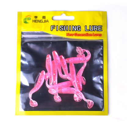 HENGJIA SO041 5cm/0.6g 10 PCS Fishing Wobbler Soft Jigging Fishing Lure Worm Swimbaits เหยื่อซิลิโคน