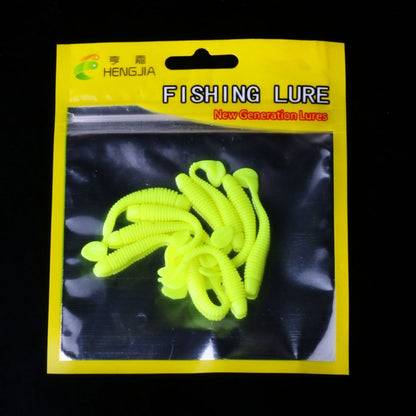 HENGJIA SO041 5cm/0.6g 10 PCS Fishing Wobbler Soft Jigging Fishing Lure Worm Swimbaits เหยื่อซิลิโคน