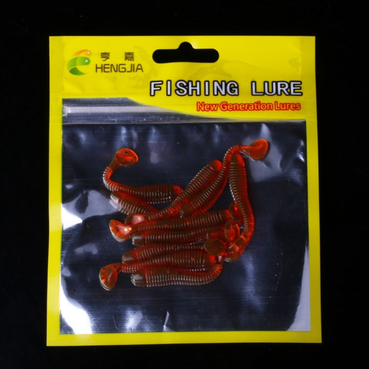 HENGJIA SO041 5cm/0.6g 10 PCS Fishing Wobbler Soft Jigging Fishing Lure Worm Swimbaits เหยื่อซิลิโคน