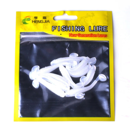 HENGJIA SO041 5cm/0.6g 10 PCS Fishing Wobbler Soft Jigging Fishing Lure Worm Swimbaits เหยื่อซิลิโคน