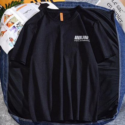 เสื้อยืดคอกลมแขนสั้นพิมพ์ลายปีกสะท้อนแสง, S, M, L, XL, XXL, XXXL